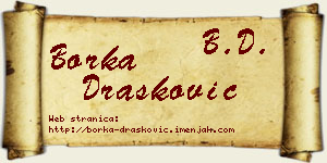 Borka Drašković vizit kartica